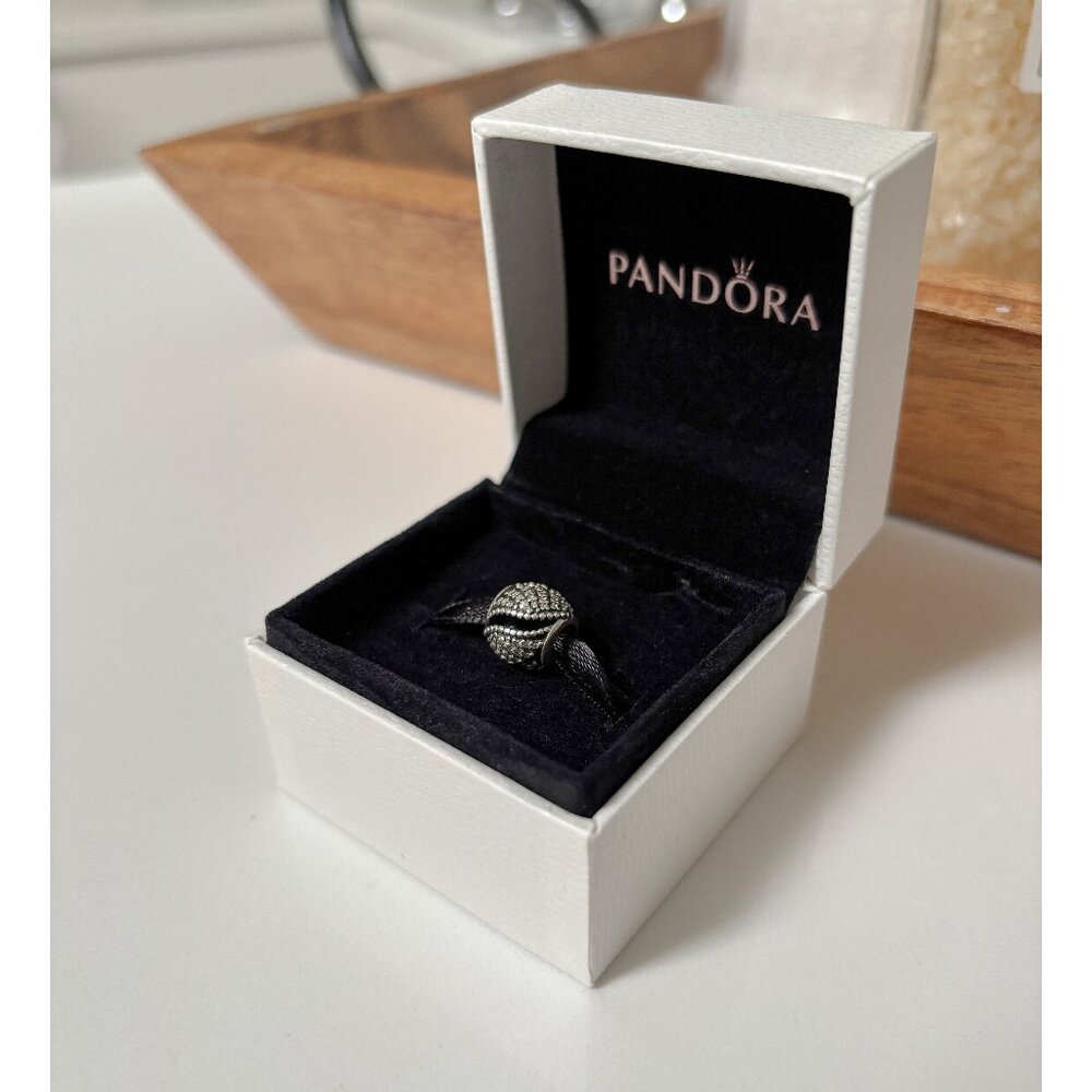 Pandora - Majestic Feathers Charm - Pavé CZ Sterling Silver - New in Box